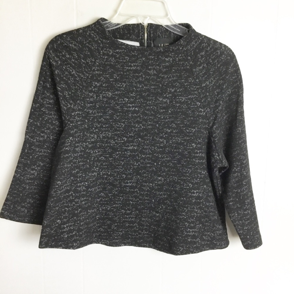 Anthropologie W-5 Gray Black Size S Shirt Top